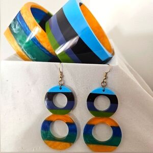 Sassy Jones Fiji earrings & bangle set